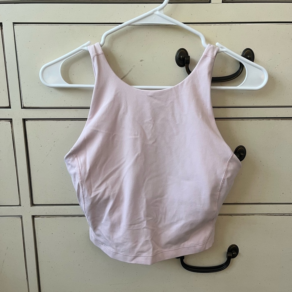 Lululemon Athletica Pink Fitted Crop Tank Top